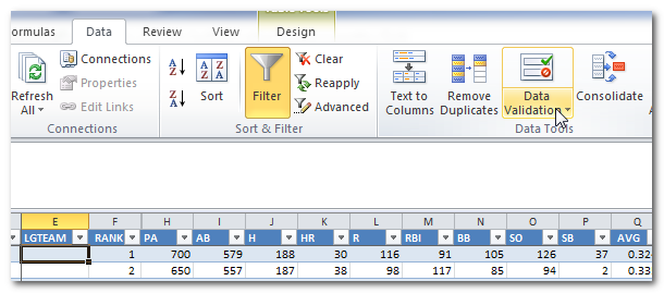 Excel-Data-Validation