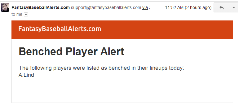 FantasyBaseballAlertsAdamLind