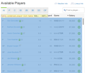 How to Use Excel to Web Query DFS and Other Fantasy Baseball Data ...