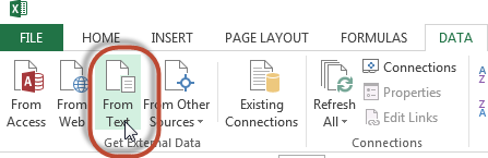 Import CSV file into Excel