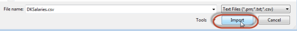 Import DKSalaries.csv