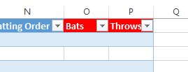 Batter and pitcher handedness columns
