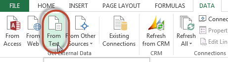 Get external data from text file.